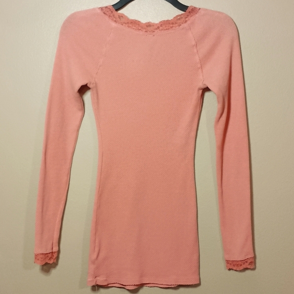 Free People Coral Lace Long Sleeve Thermal - Picture 3 of 7